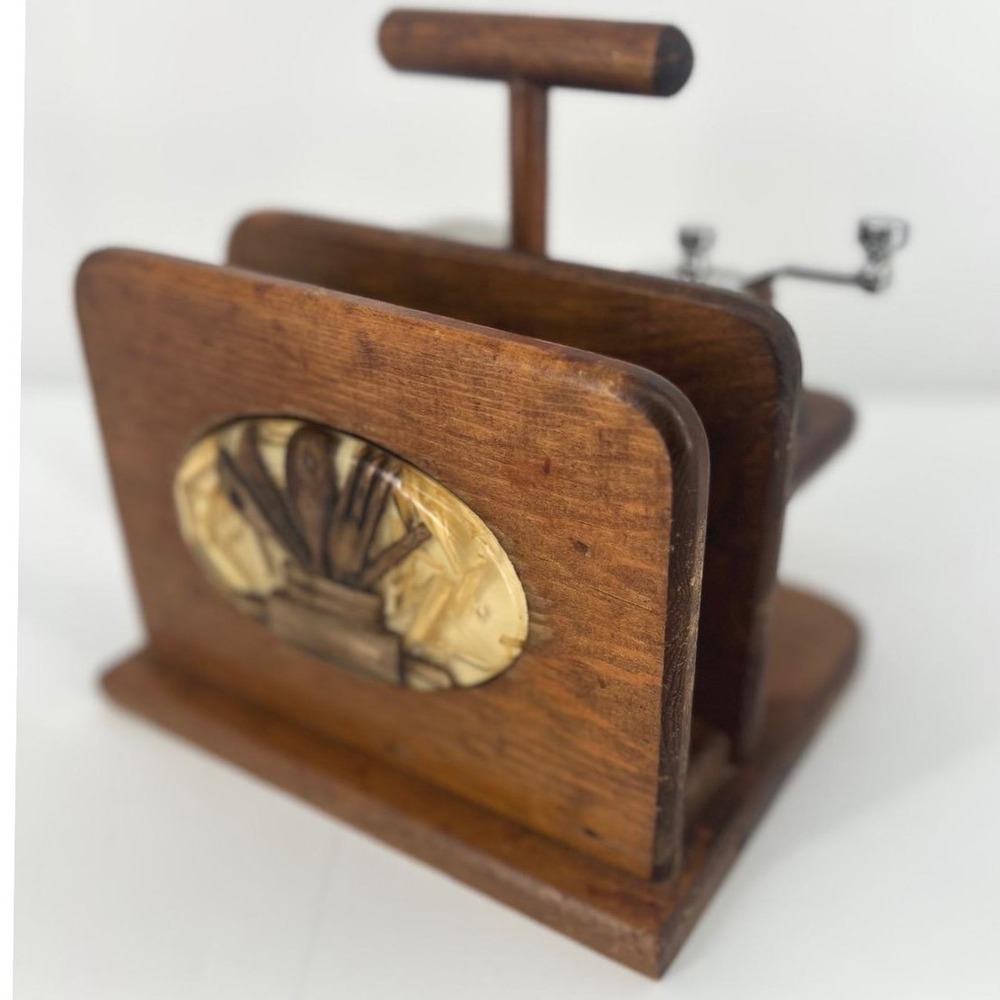 Vintage Wood Napkin Holder Kitchen Caddy Salt Pepper Set Farmhouse Cottagecore